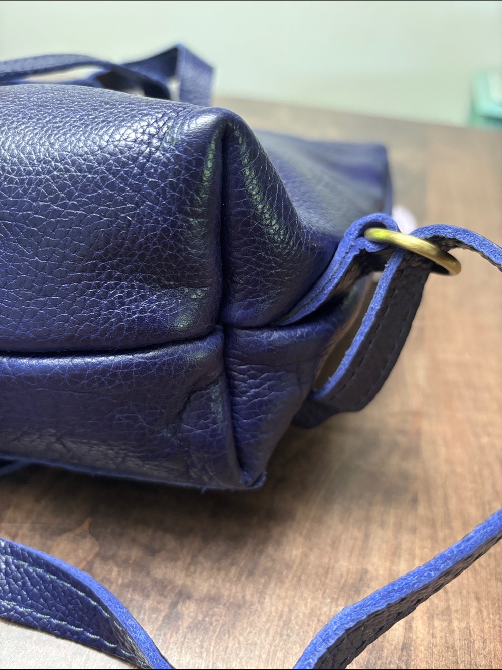 Portland Leather small tote backpack in Colbalt. New - Picture 4 of 6